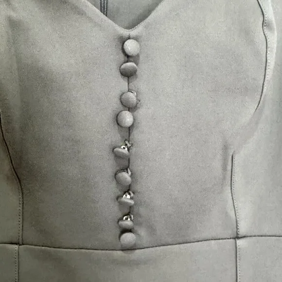 Anthropologie Cecily Dress XS Olive Green Button Front Fit Flare Midi Cap Sleeve - Picture 8 of 13